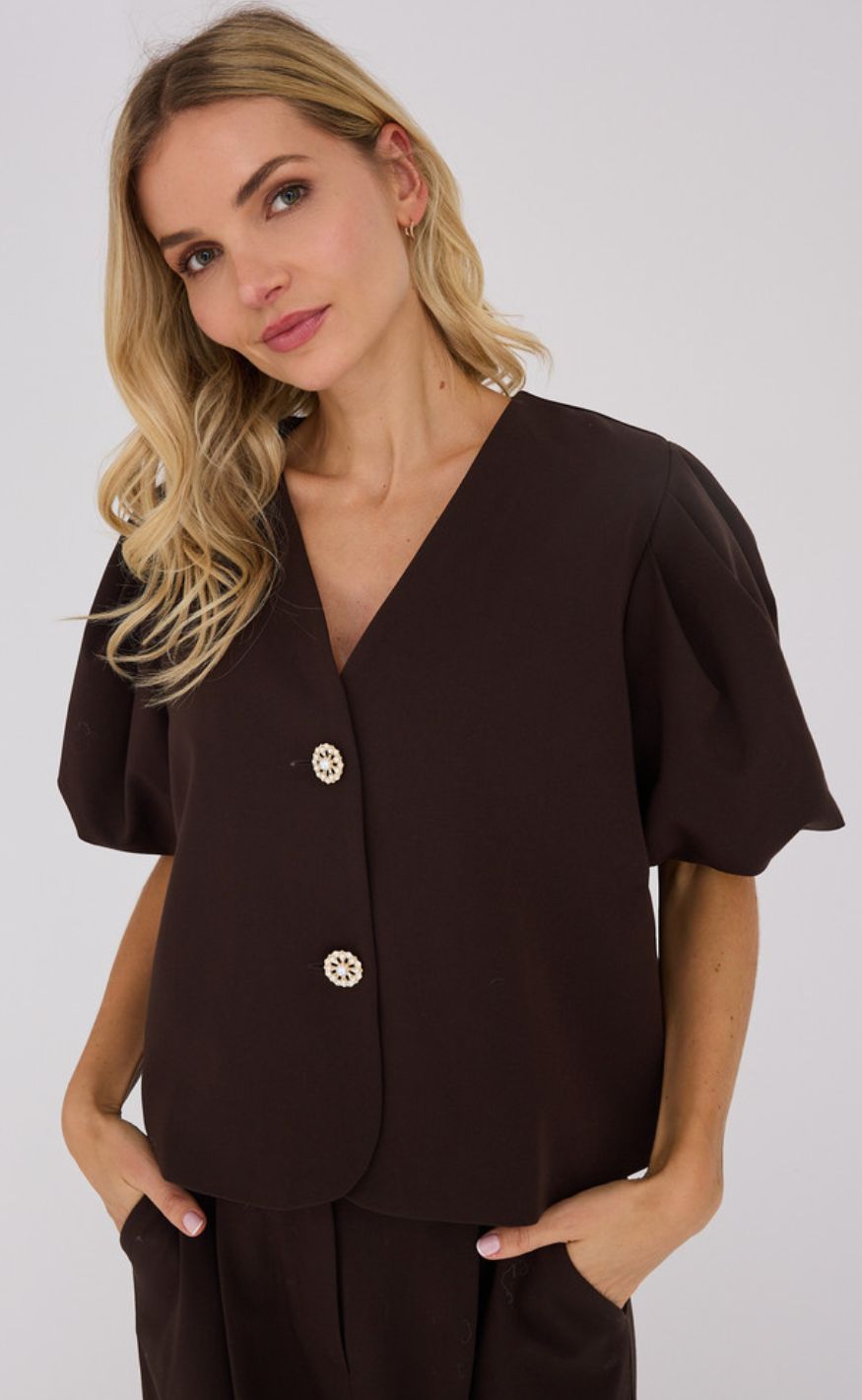 A-View Jakke - Christa Pearl - Dark Brown