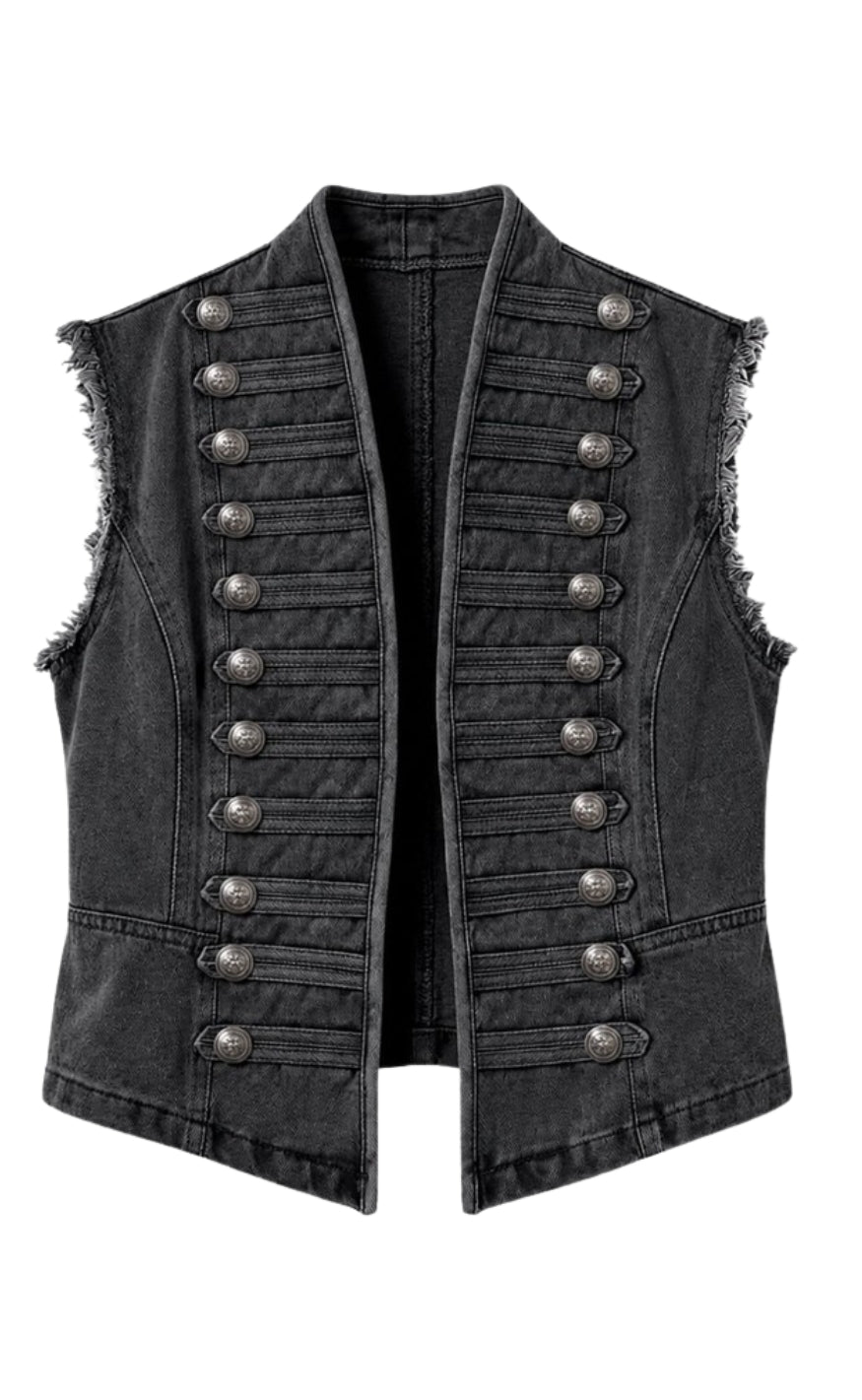 Tim & Simonsen Vest - Michaela - Black Stone Wash