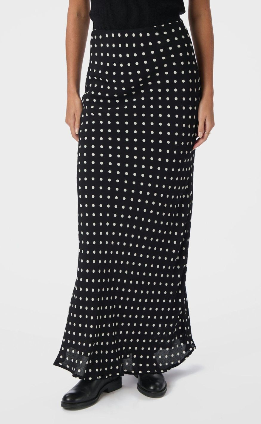 Neo Noir Skjørt - Viso Crepe Dot - Black