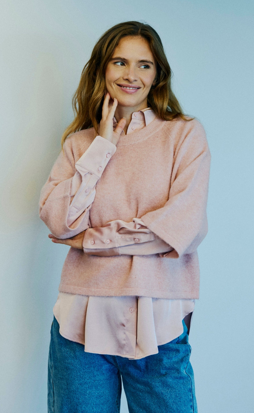 Freequent Pullover - Grseshardy - Pale Mauve Melange