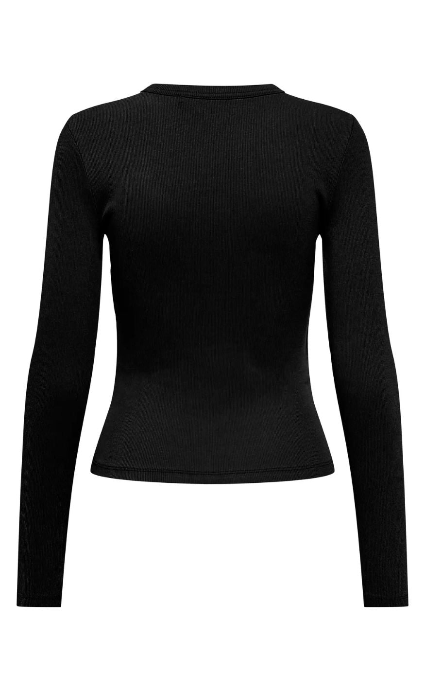 ONLY Bluse - Val O-neck - Black