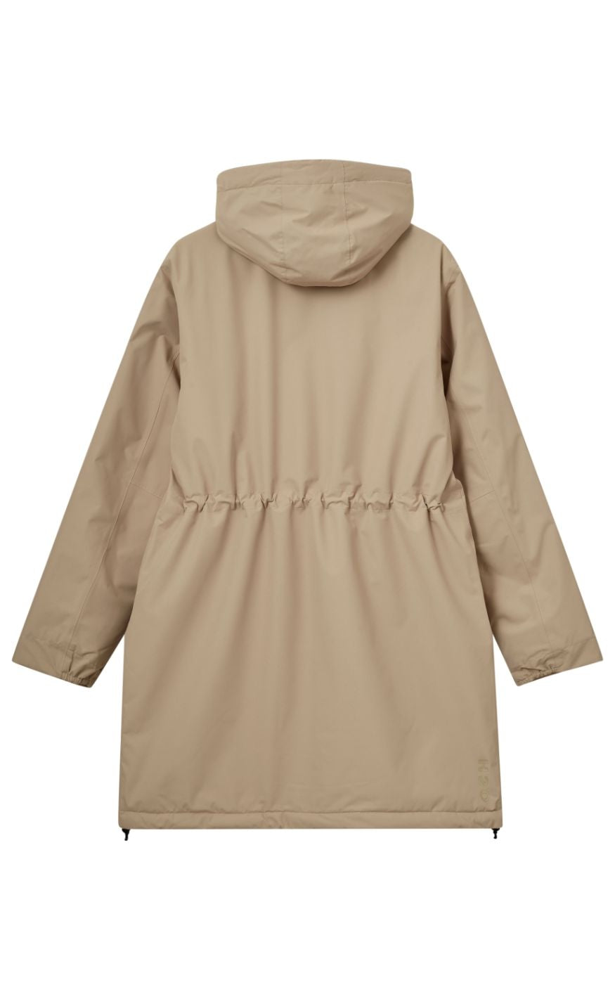 H2O Jakke - Læsø Padded Long - Warm Grey