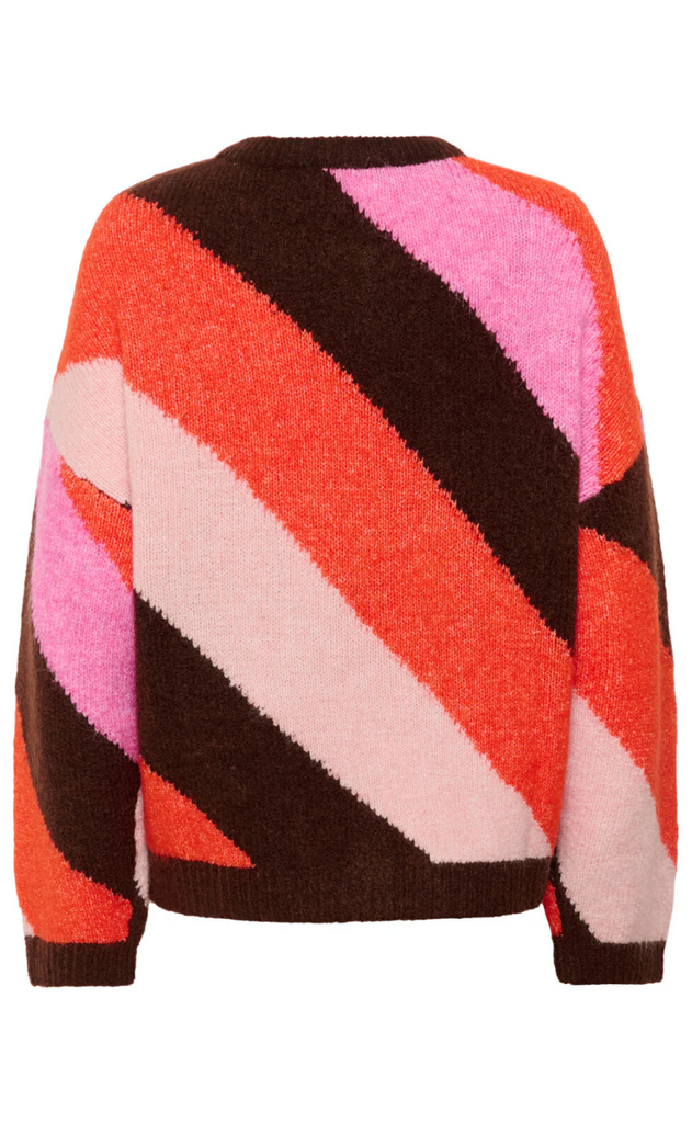 Culture Cardigan - Diga Kimmy - Brown/Pink Mix