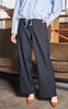 Black Colour Bukser - Moore - Navy Stripe