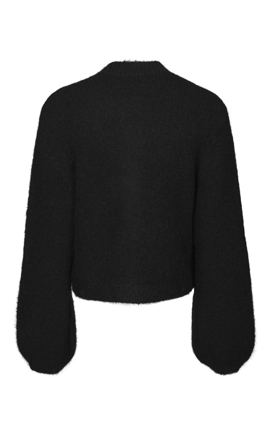 Neo Noir Cardigan - Gio Fluffy Knit - Black