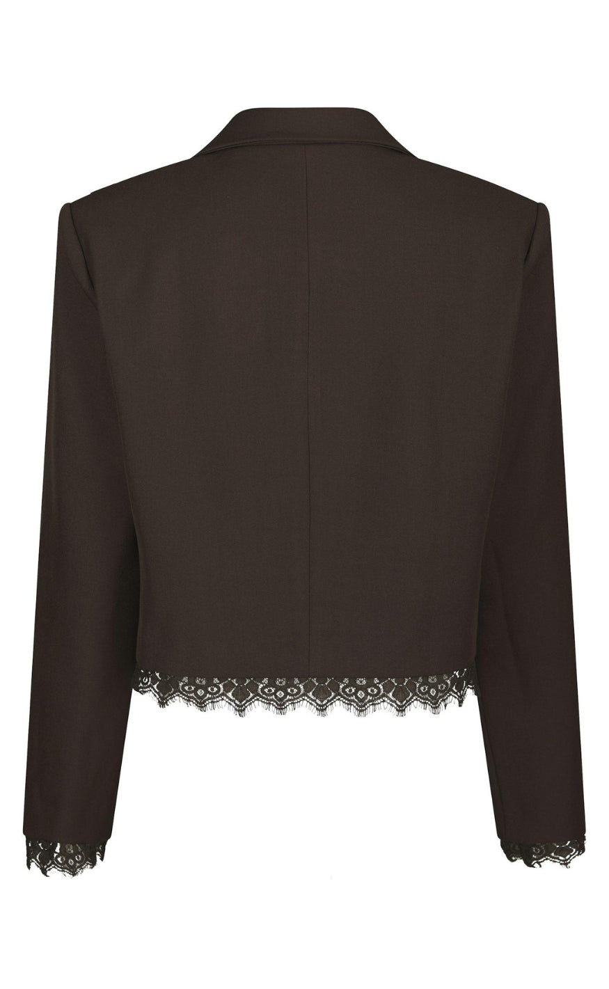 Neo Noir Blazer - Blythe Structure Lace - Dark Brown