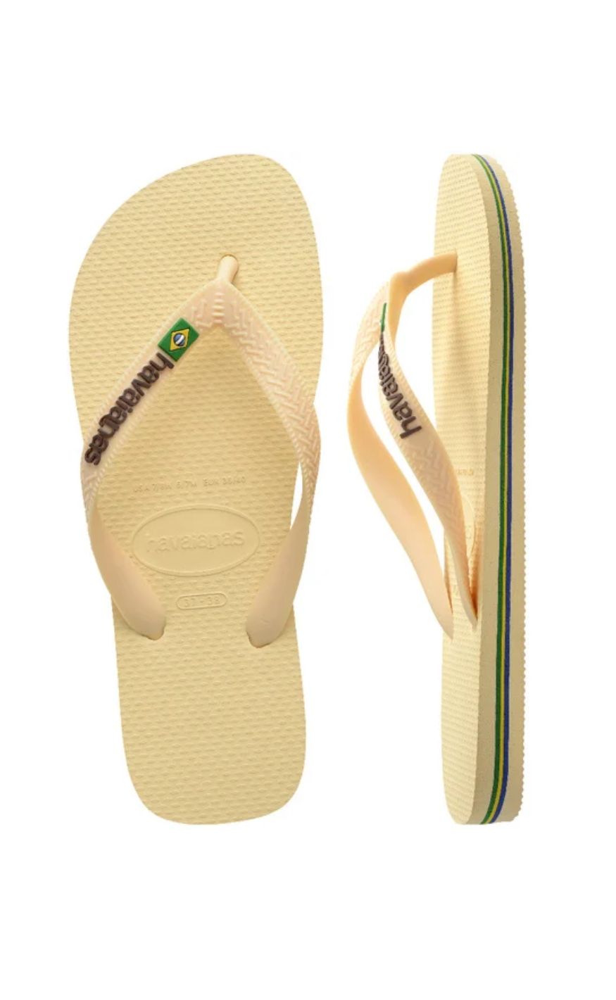 Havaianas Klipklapper / Sandal - Brasil Logo - Buttercream