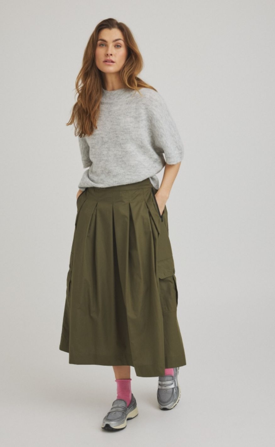 Luxzuz Skjørt - Malle - Dusty Olive