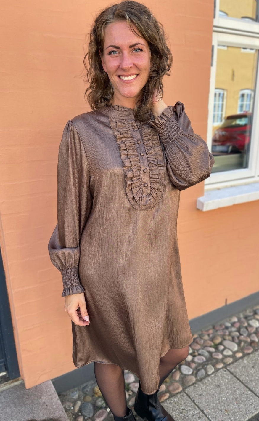 Say INA Copenhagen Kjole - Cami - Brown Metallic