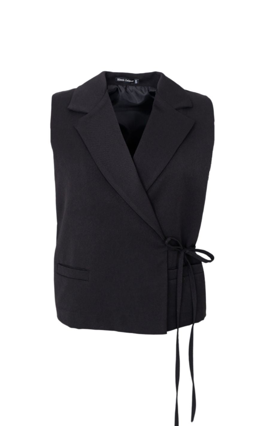 Black Colour Vest - Rena Wrap - Black