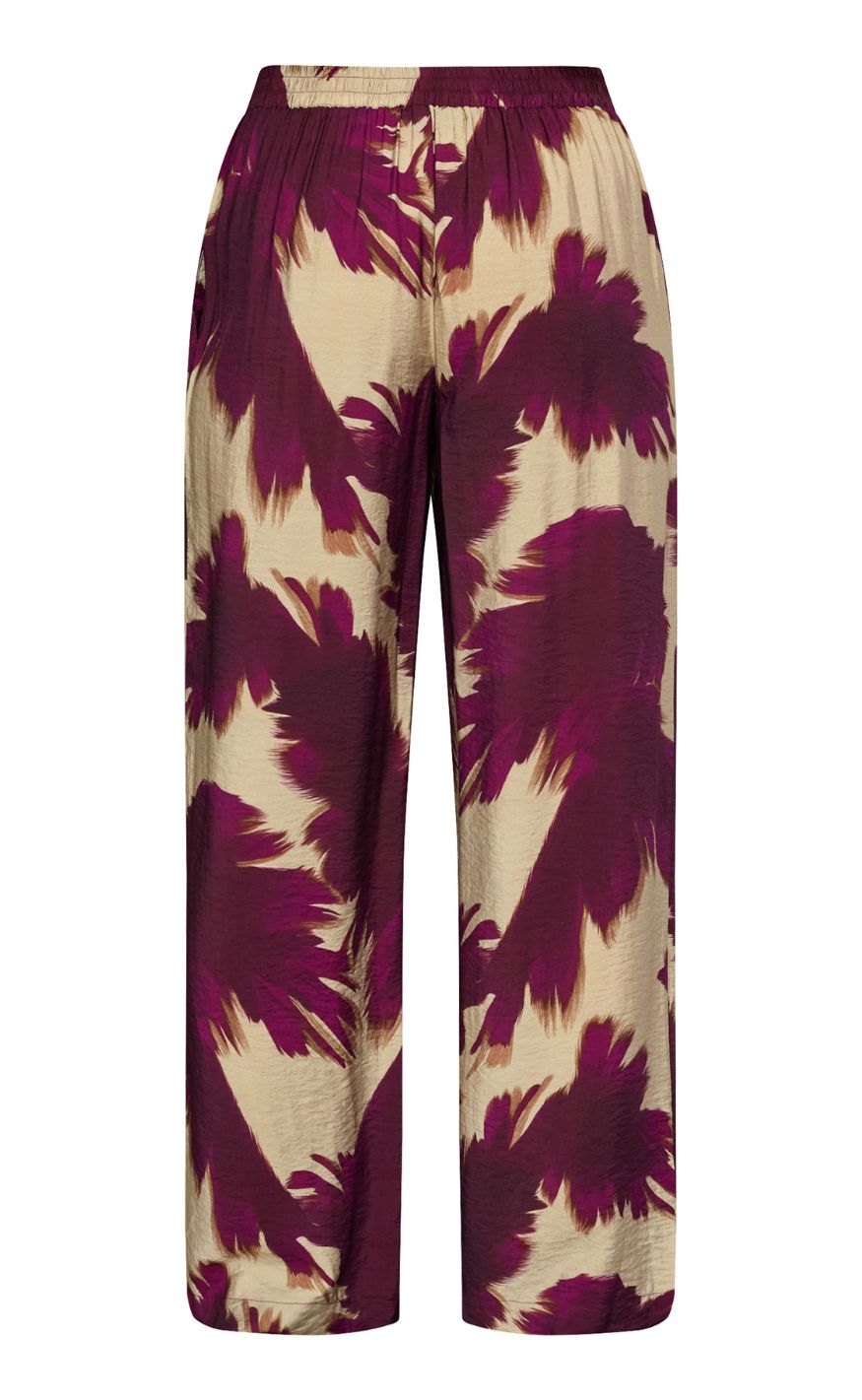 Love & Divine Bukser - Love1024-64 - Bordeaux Leaf