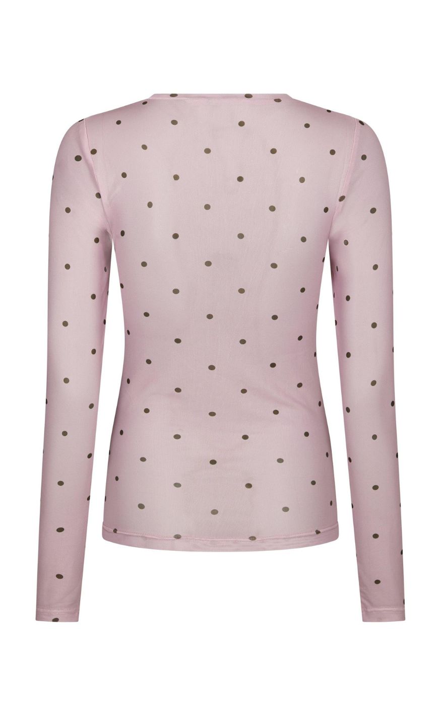 Neo Noir Bluse - Ella Space Dot - Light Pink