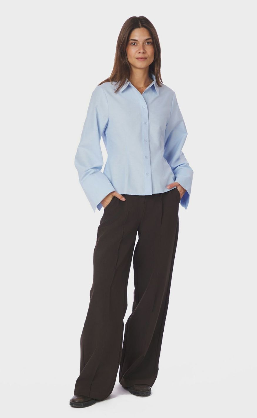 Neo Noir Skjorte - Rosa Oxford - Light Blue
