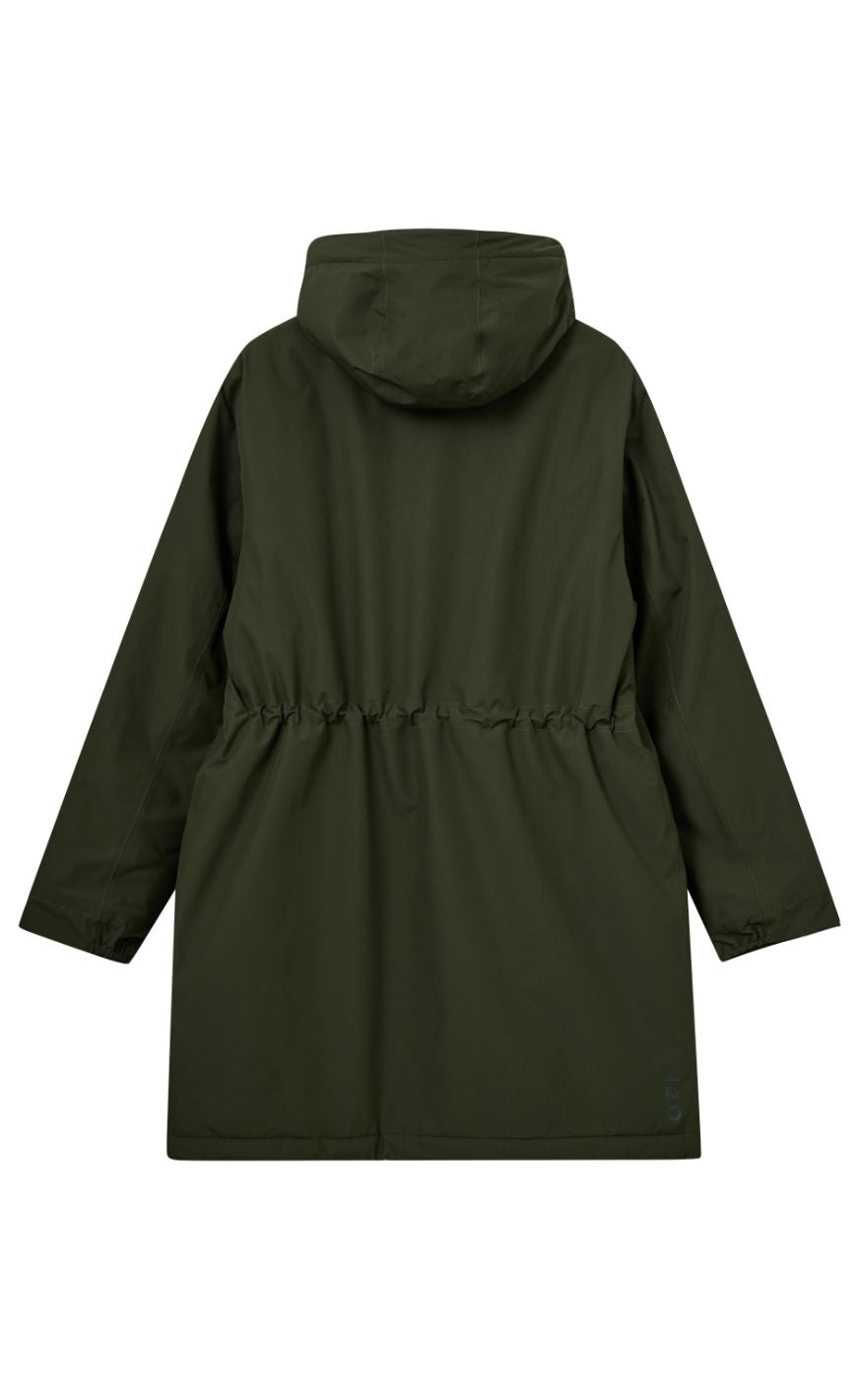 H2O Jakke - Læsø Padded Long - Army