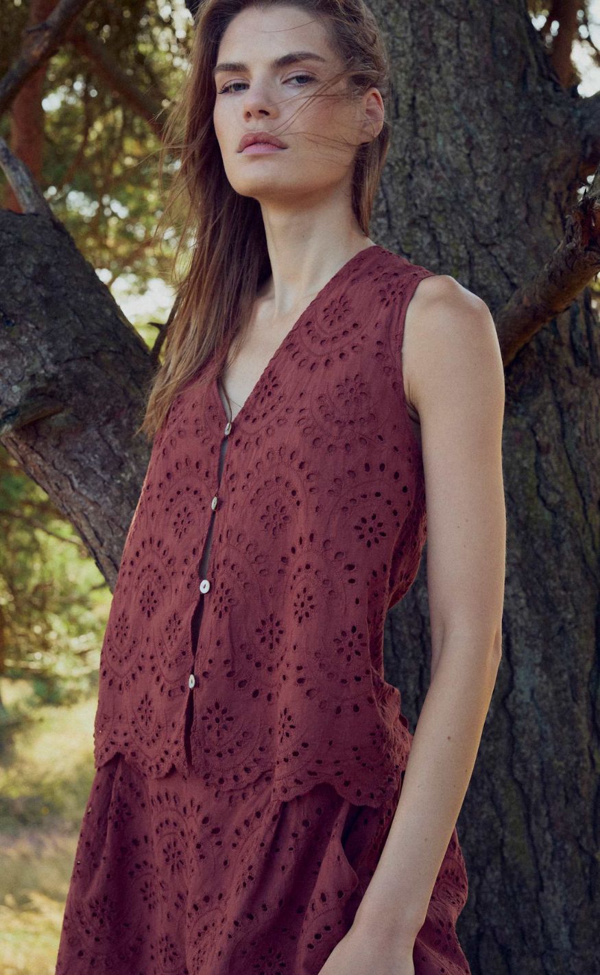 Noella Vest - Maite - Terracotta
