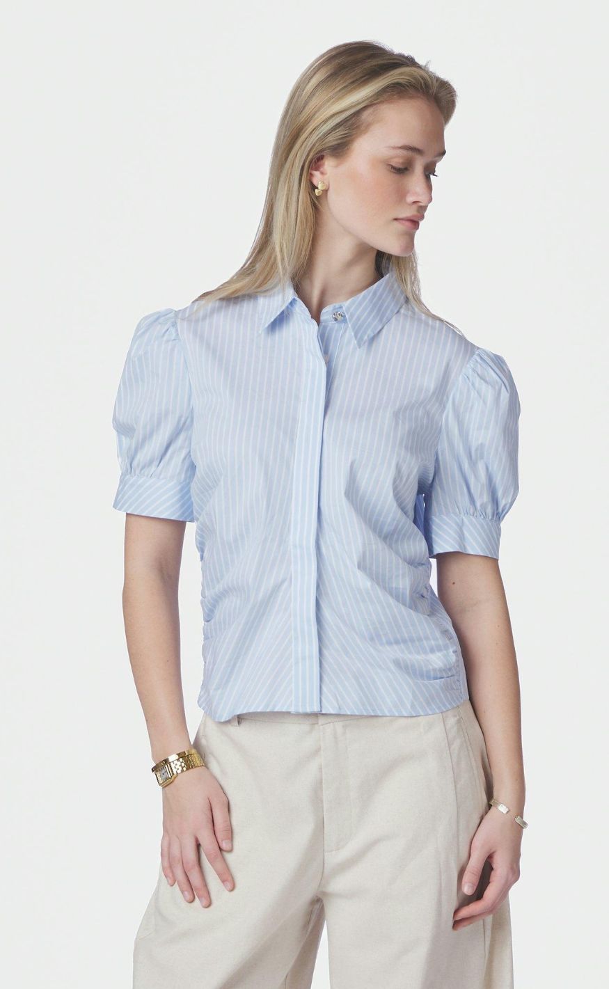 Neo Noir Skjorte - Frannie Soft - Light Blue