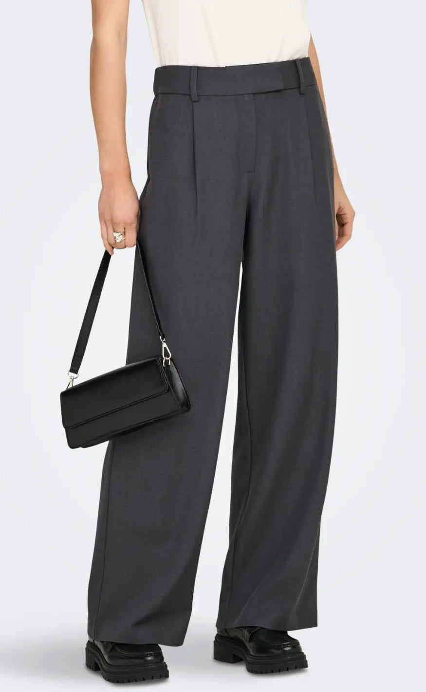 ONLY Bukser - Linda - Dark Grey Melange
