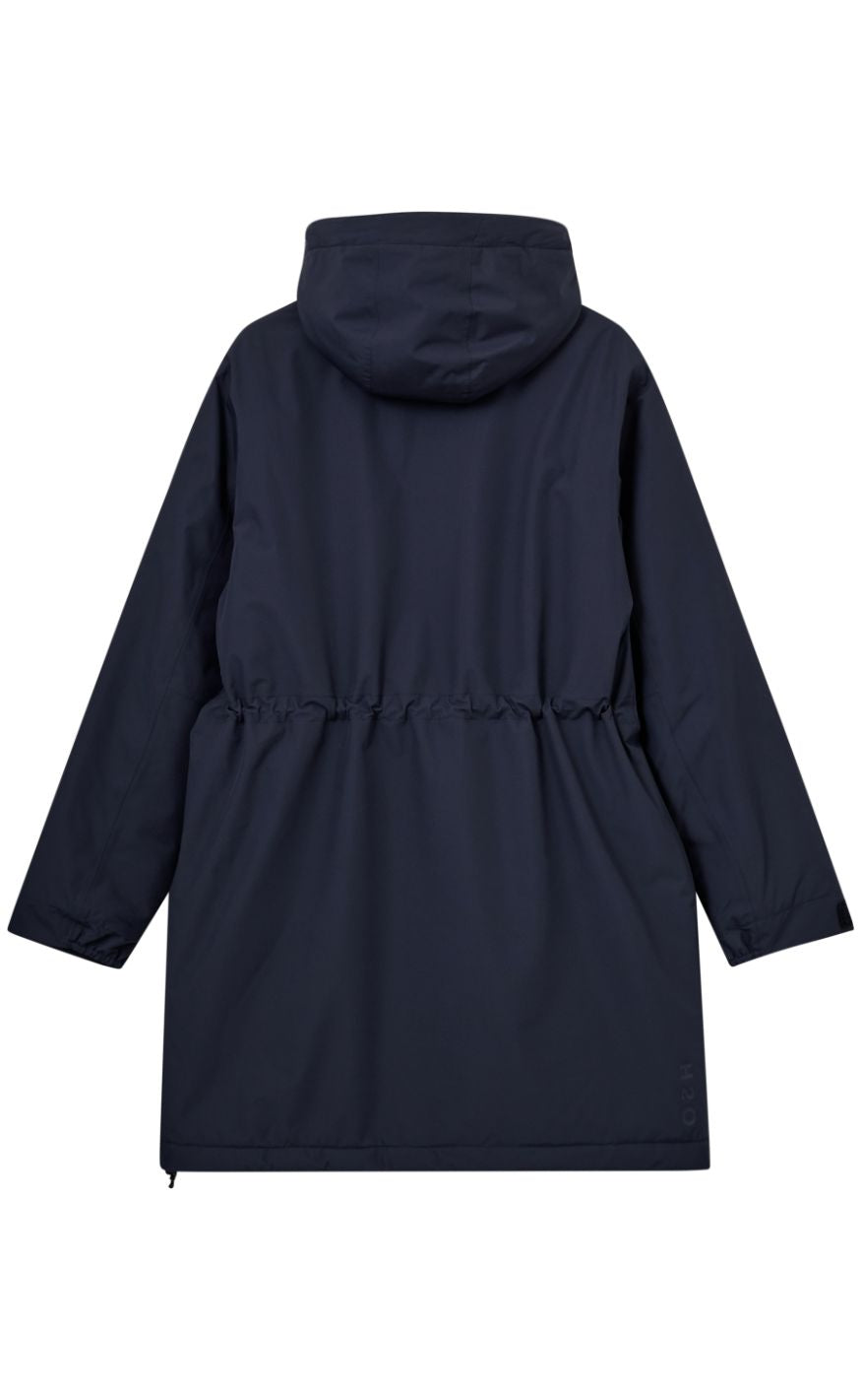 H2O Jakke - Læsø Padded Long - Navy