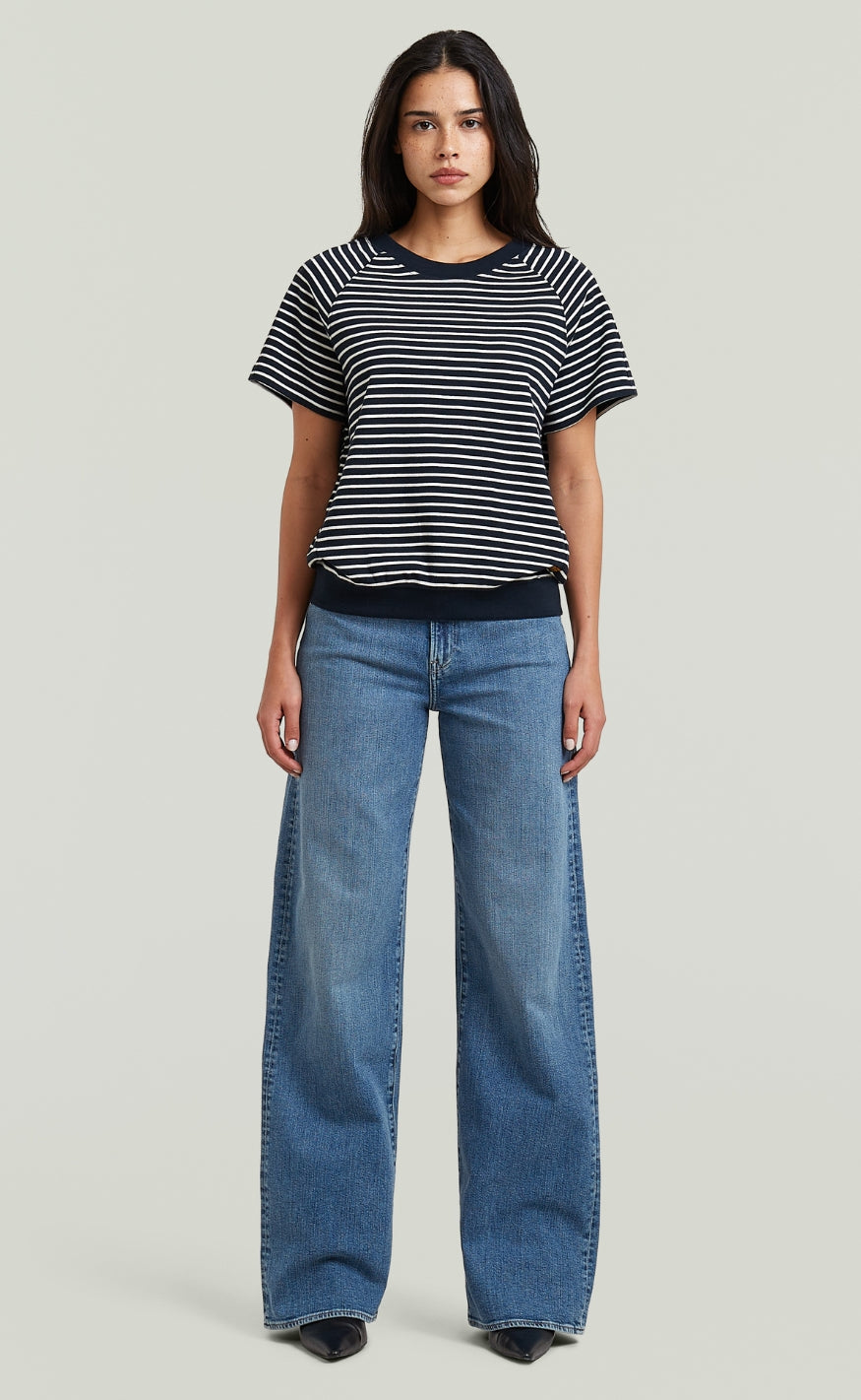 G-STAR T-shirt - Raglan R T wmn - Salute/Milk Stripe