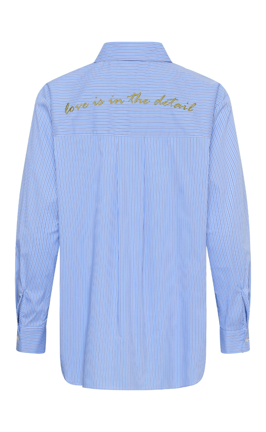 Culture Skjorte - Ebony - Blue Stripe