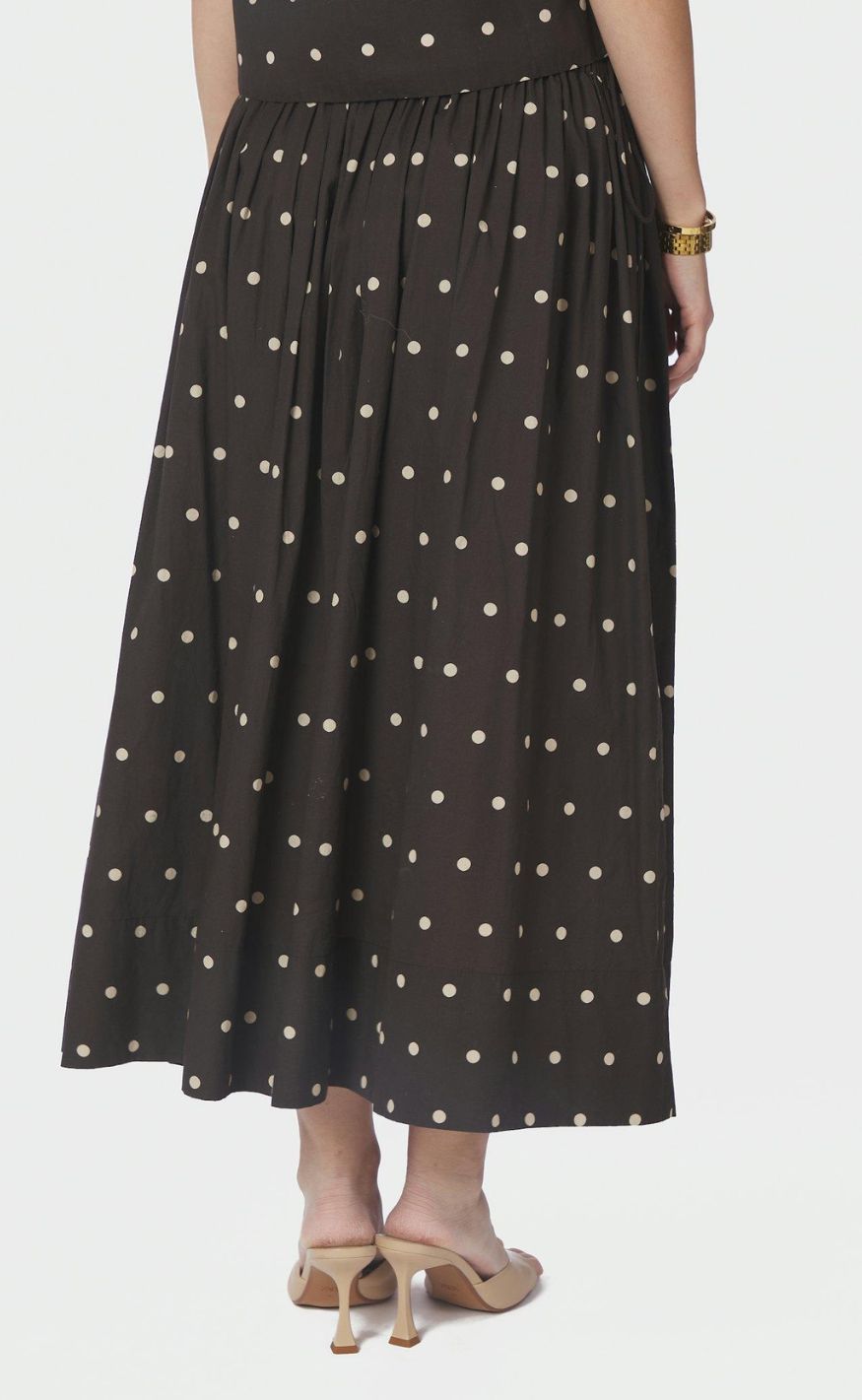 Neo Noir Skjørt - Lillie Dot - Dark Brown