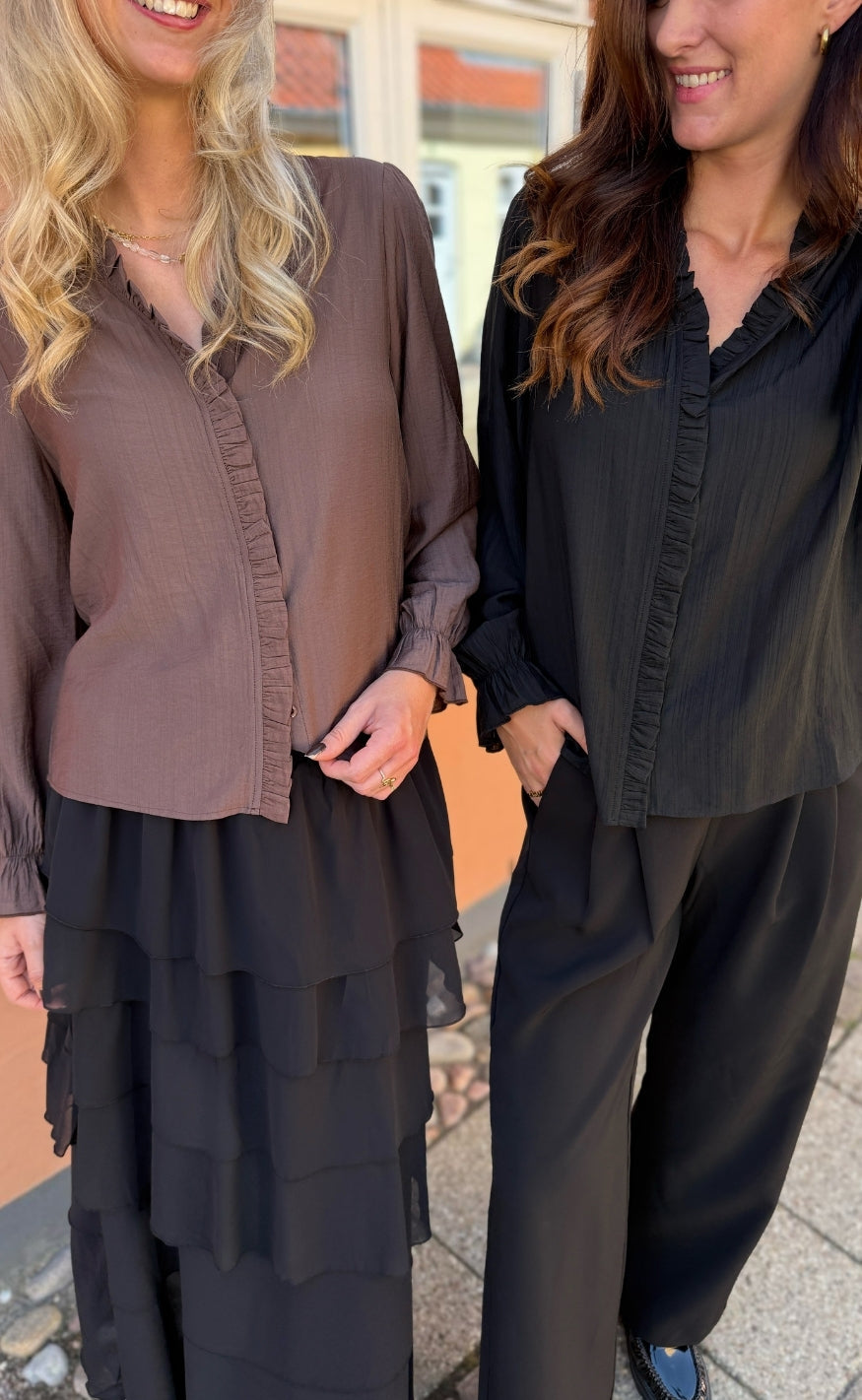 Say INA Copenhagen Bluse - Catja Button - Brown Viscose