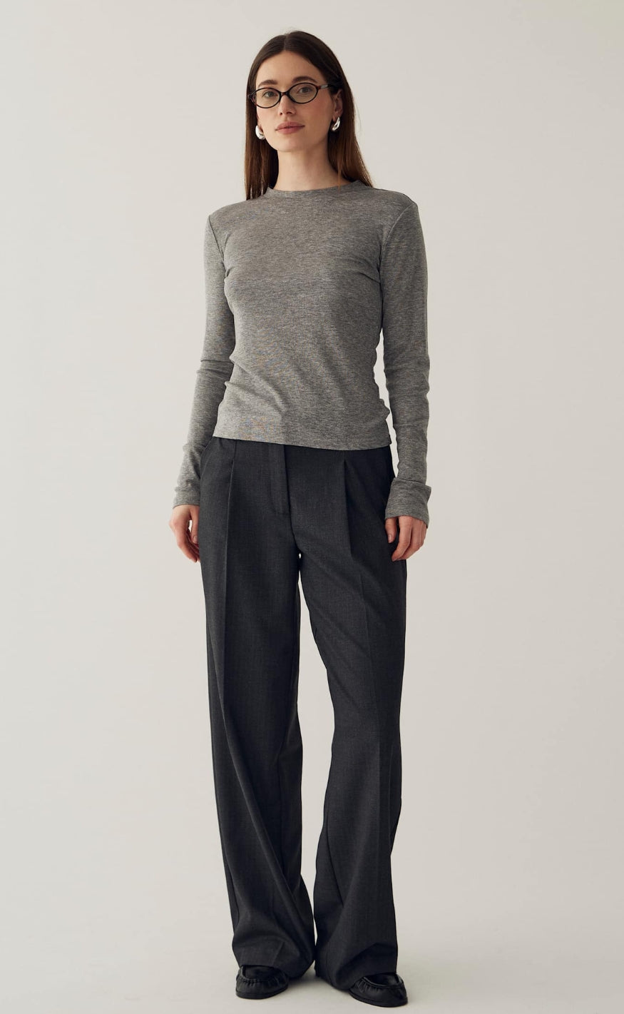Noella Bluse - Lidie - Medium Grey Mel.