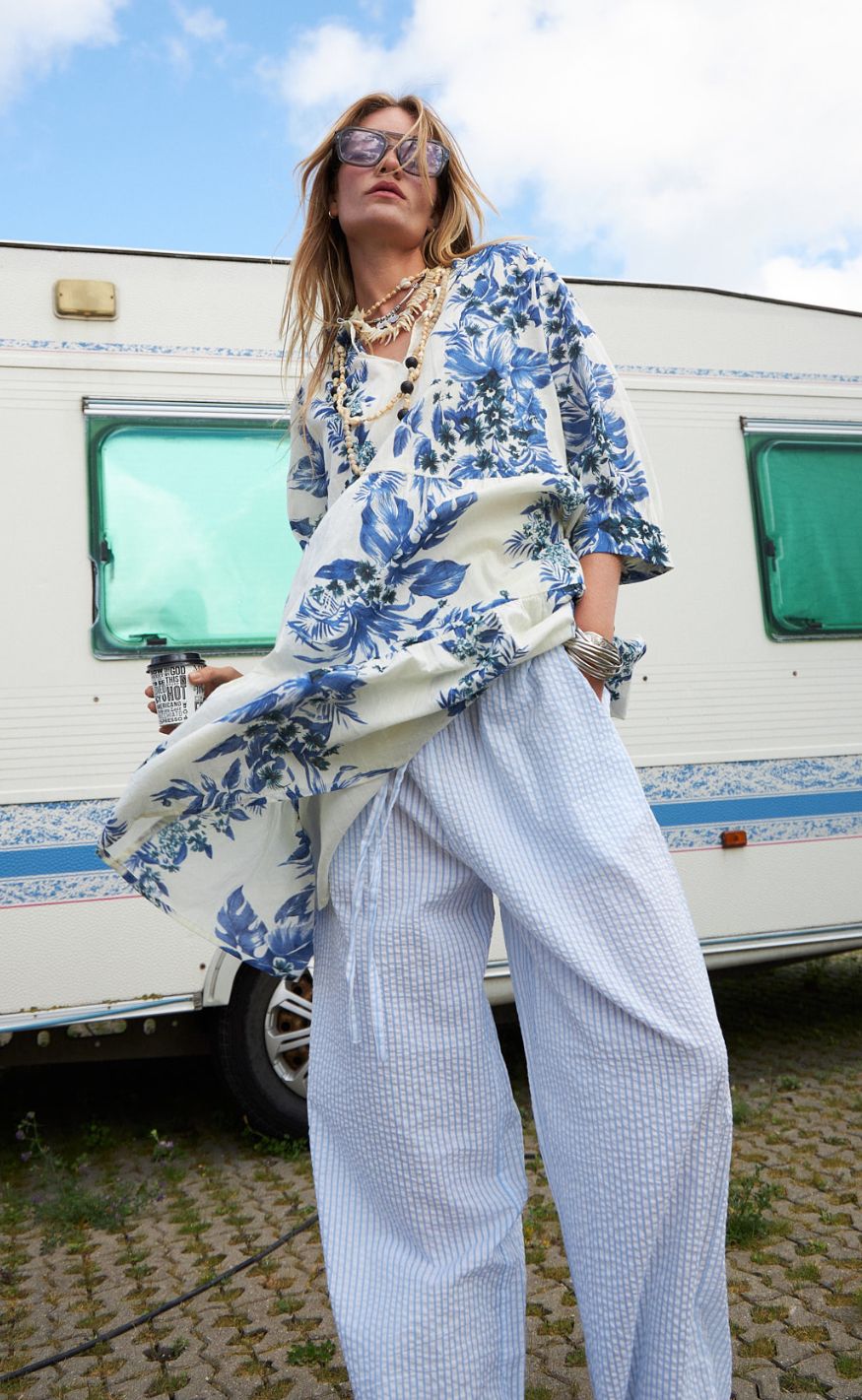 Lollys Laundry Kjole - Sabine - Blue