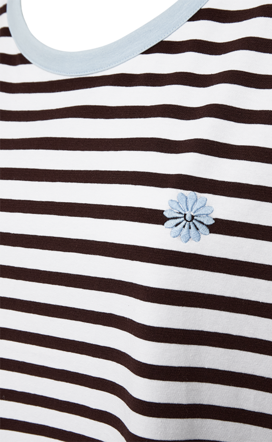 Freequent T-Shirt - Fenjal - Brilliant White w. Coffee Bean