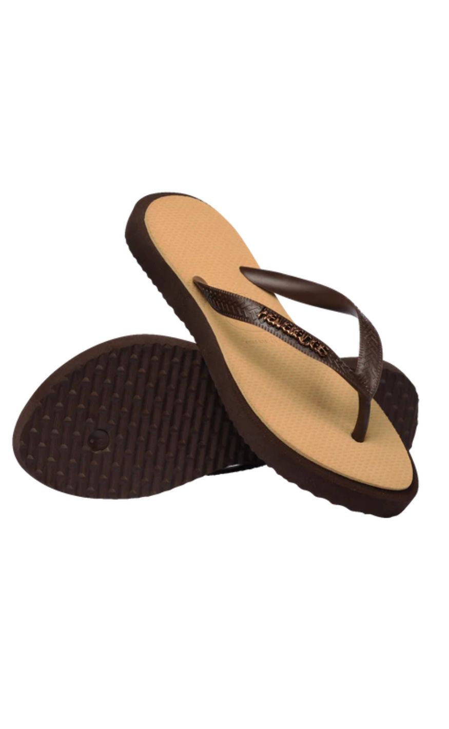 Havaianas Klipklappere - Topp Point Fusion - Dark Brown/Golden