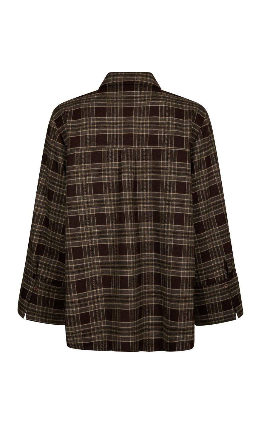 Neo Noir Skjorte - Dita Flannel Check - Brown