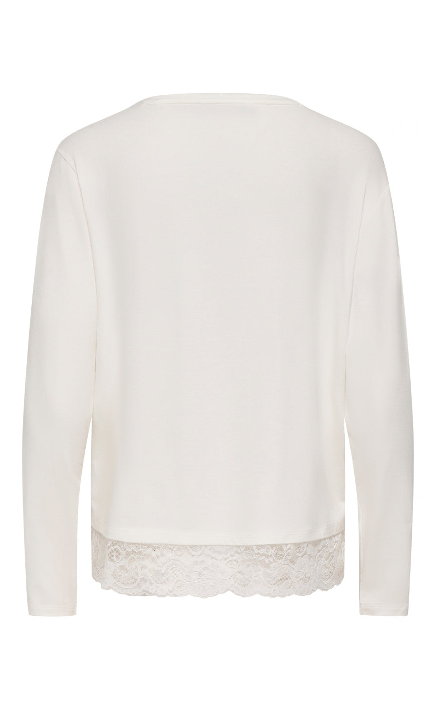 ONLY Bluse - Moster Lace - Cloud Dancer Tone