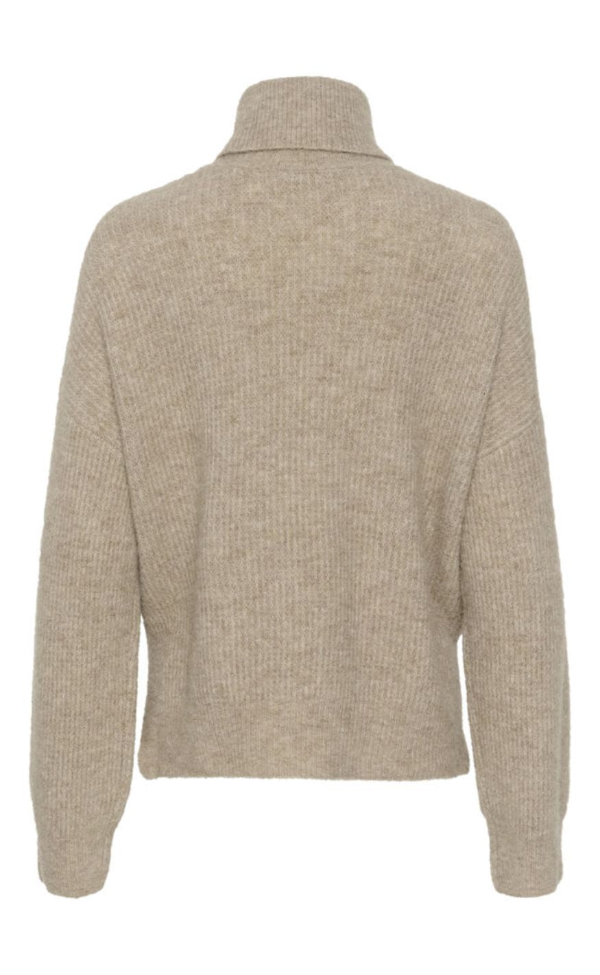 Gestuz Stik - Alpha Rollneck - Warm Sand Melange