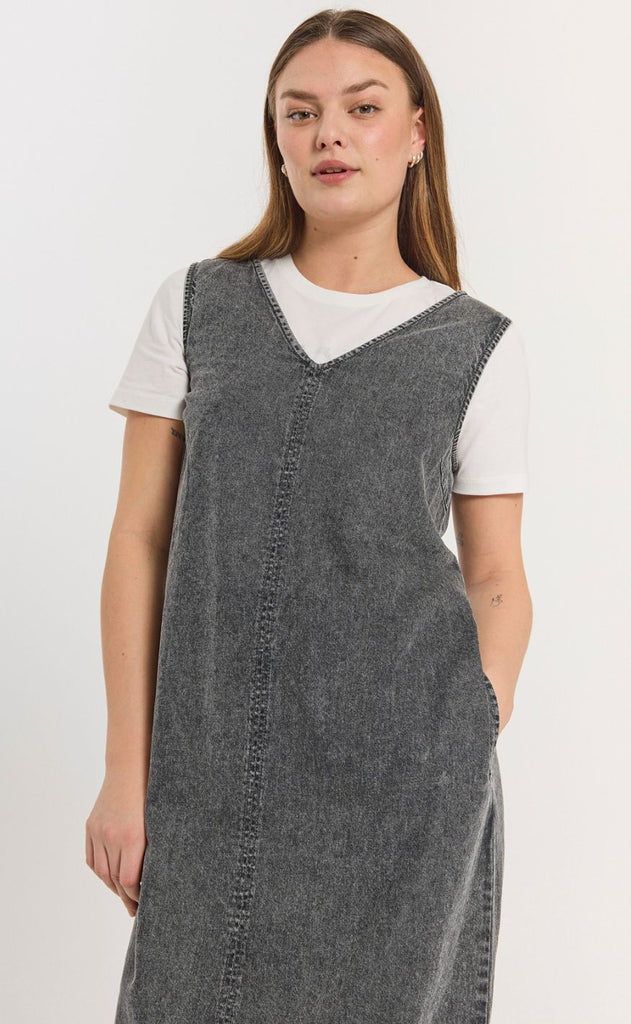Freequent Kjole - Lisea 207090 - Vintage Grey Denim