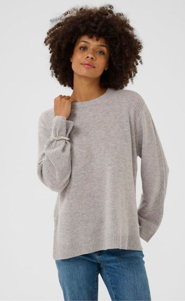 Culture Pullover - Bjanca Arrow - Mid Grey Melange