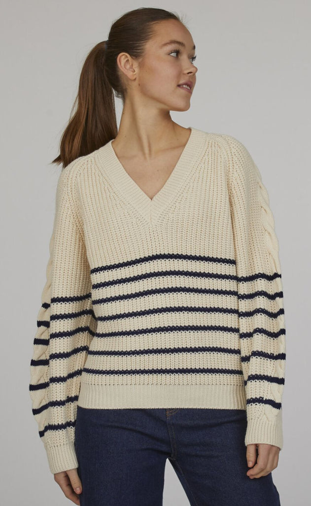 Sisters Point Genser - Miba-V.STRIP - Cream/Midnight