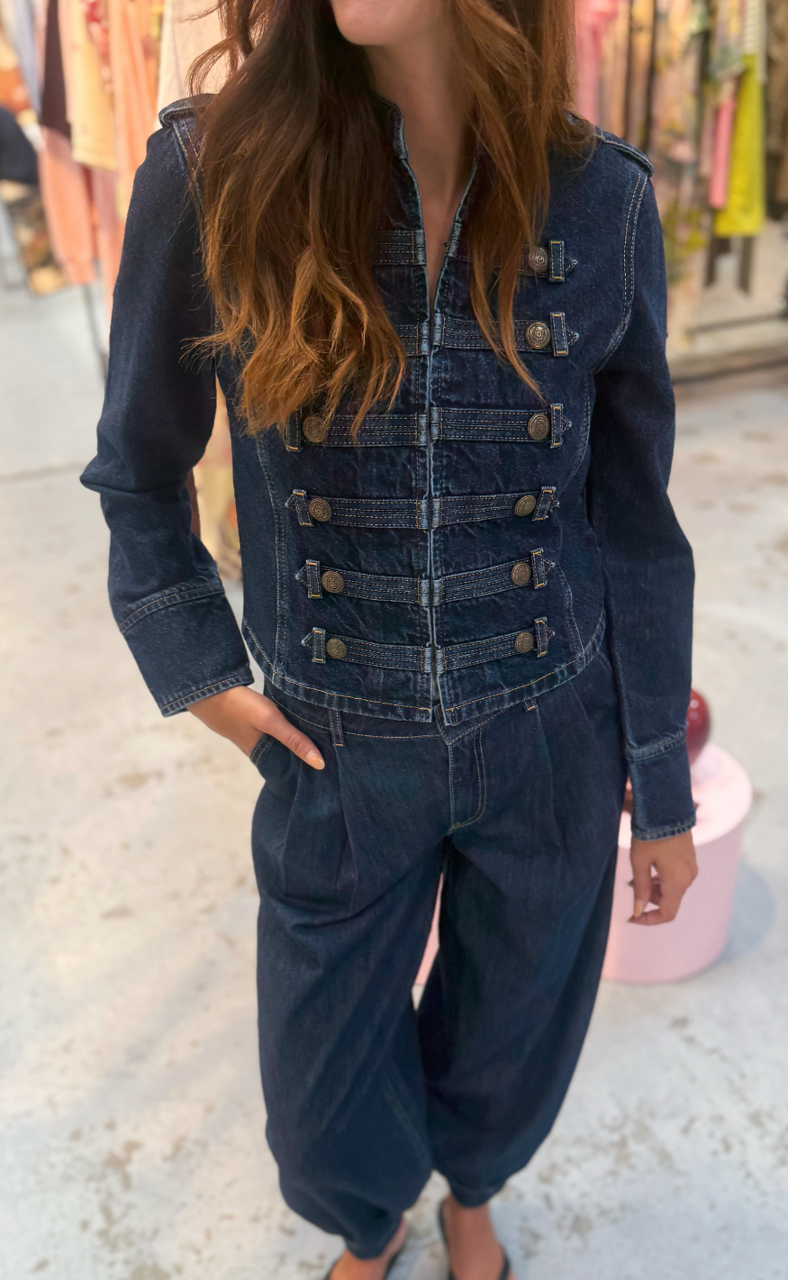 Nümph Jakke - Billie Fitted - Dark Blue Denim