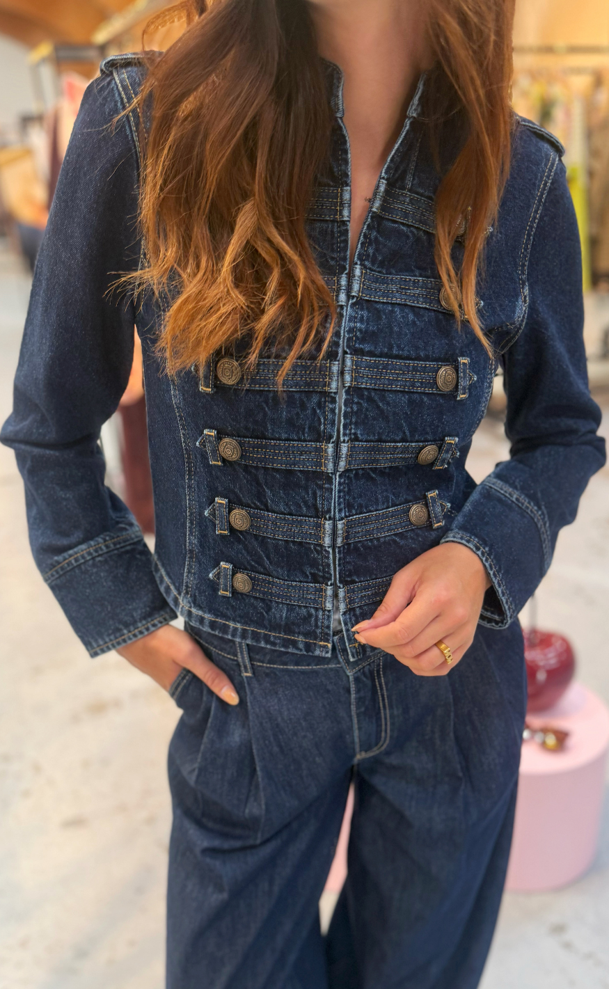 Nümph Jakke - Billie Fitted - Dark Blue Denim