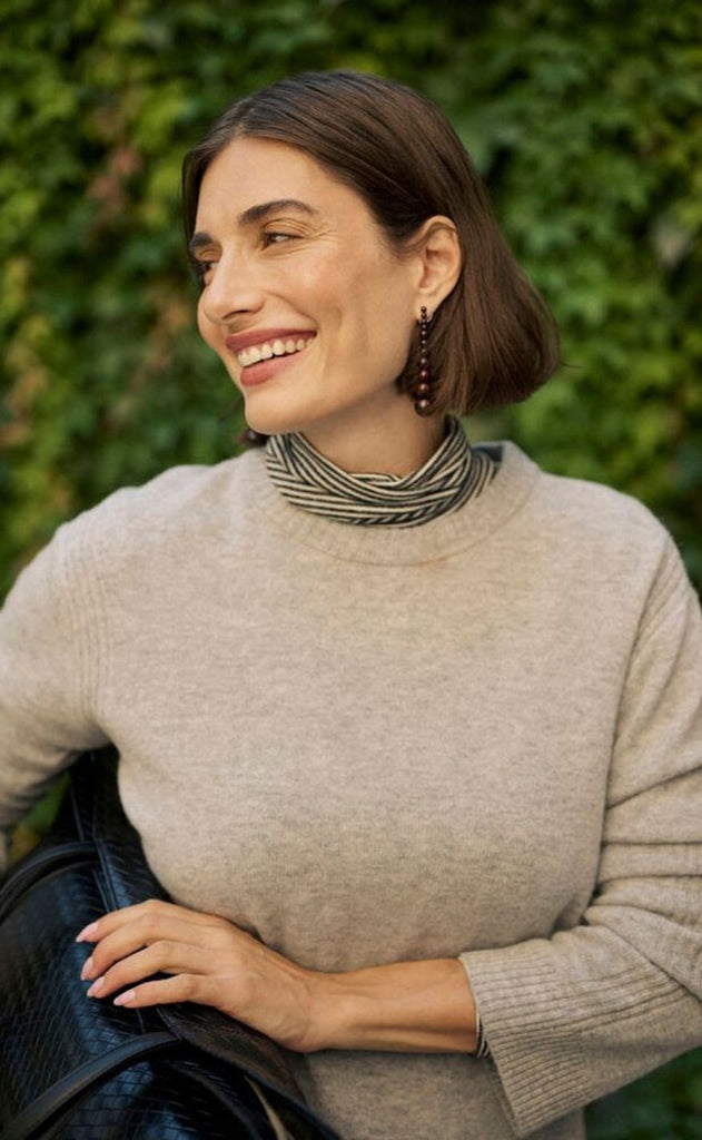 Culture Pullover - Bjanca Arrow - Mid Grey Melange