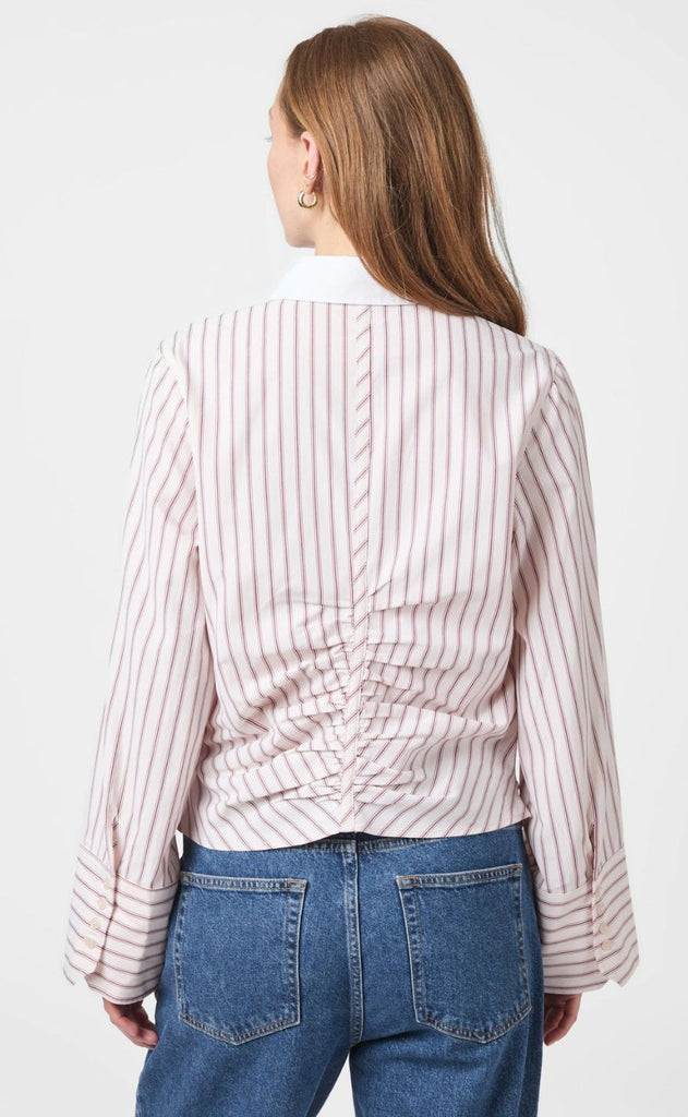 Neo Noir Skjorte - Francesca Stripe - Rose