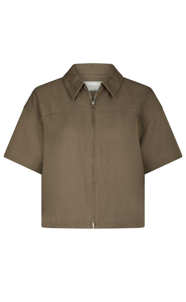 Neo Noir Bluse - Madicken Structure - Taupe