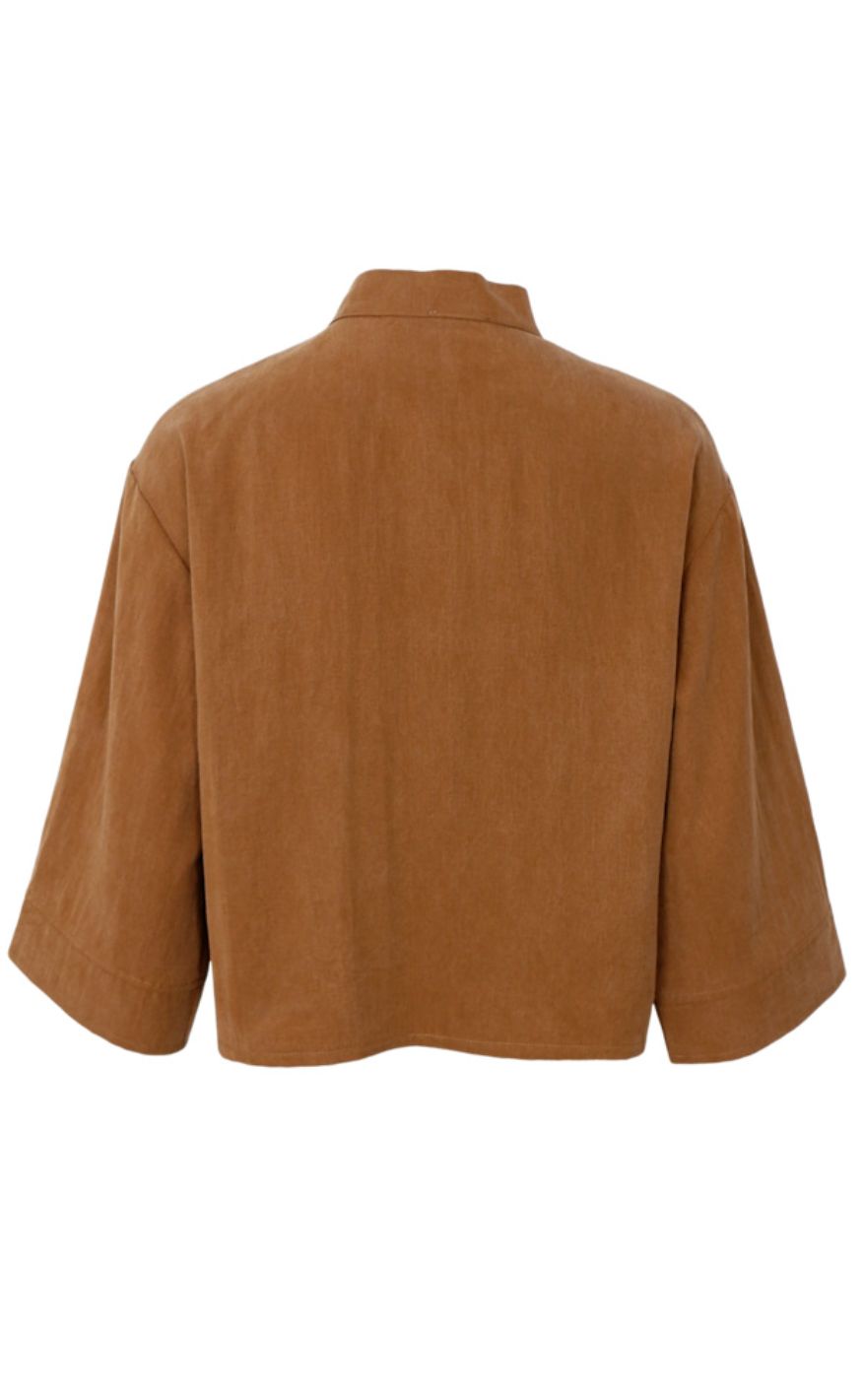 Black Colour Bluse - Moon - Camel