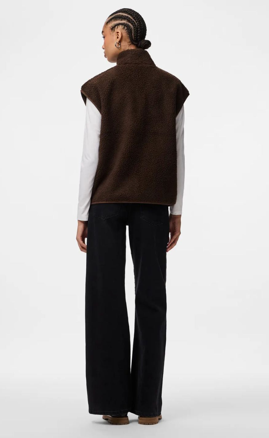 Pieces Vest - Sadia Teddy - Hot Fudge