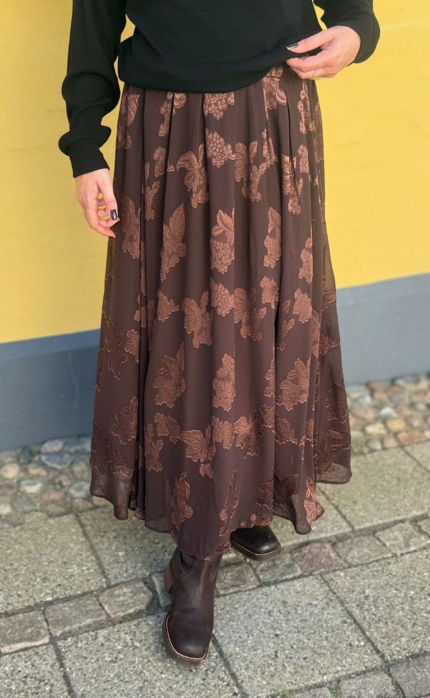 Say INA Copenhagen Skjørt - Luna - Brown Flower