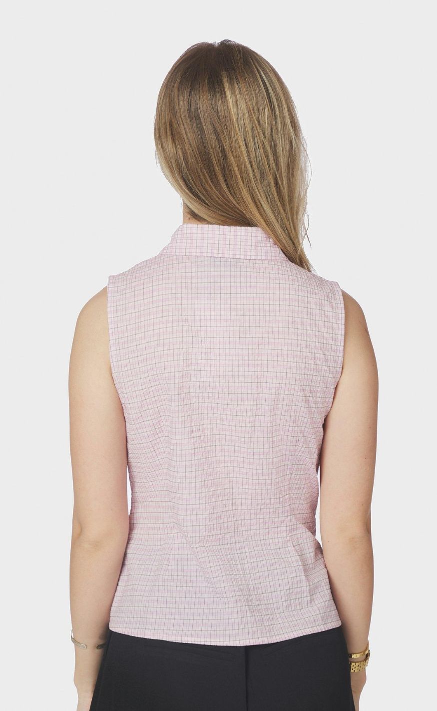 Neo Noir Topp - Celest Check - Light Pink
