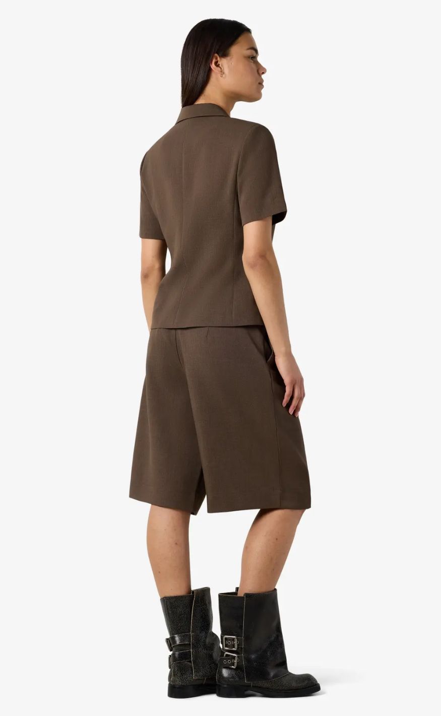 Noisy May Blazer - Monna Fitted S/S - Chocolate Brown
