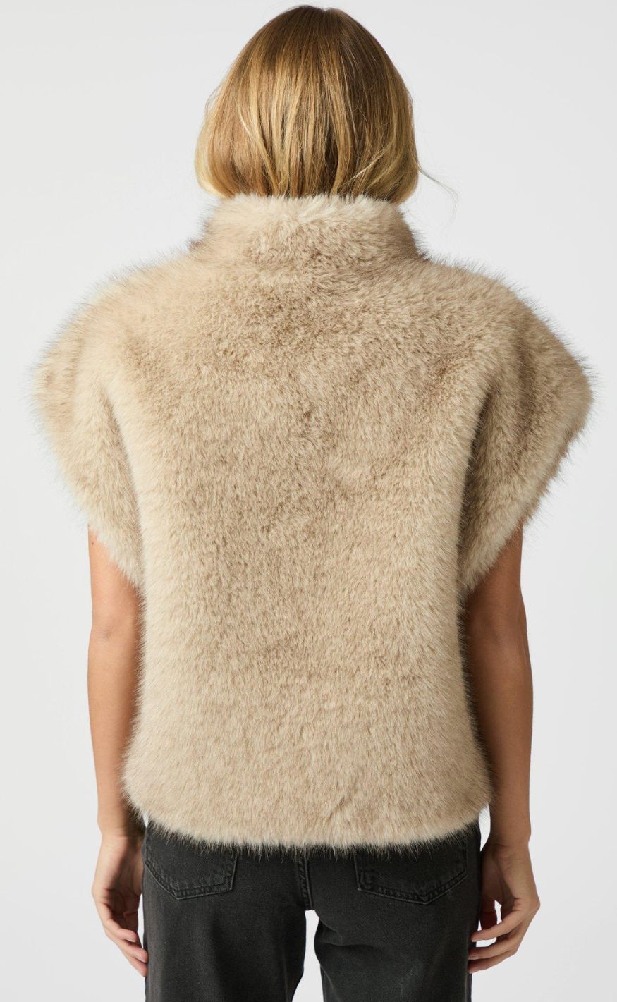 Neo Noir Vest - Kevini Faux Fur - Beige
