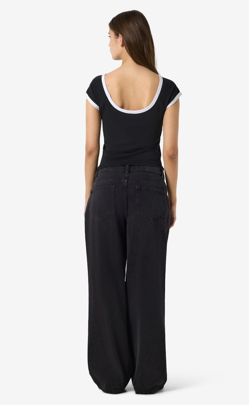 Noisy May T-shirt - Twin - Black/White Contrast