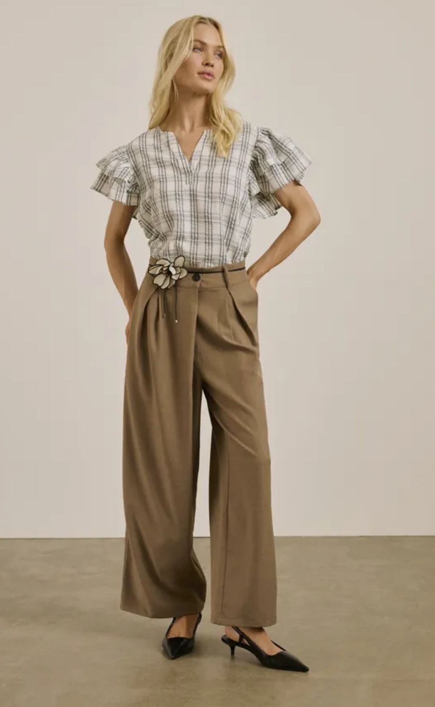Culture Bluse - Calista - White Check