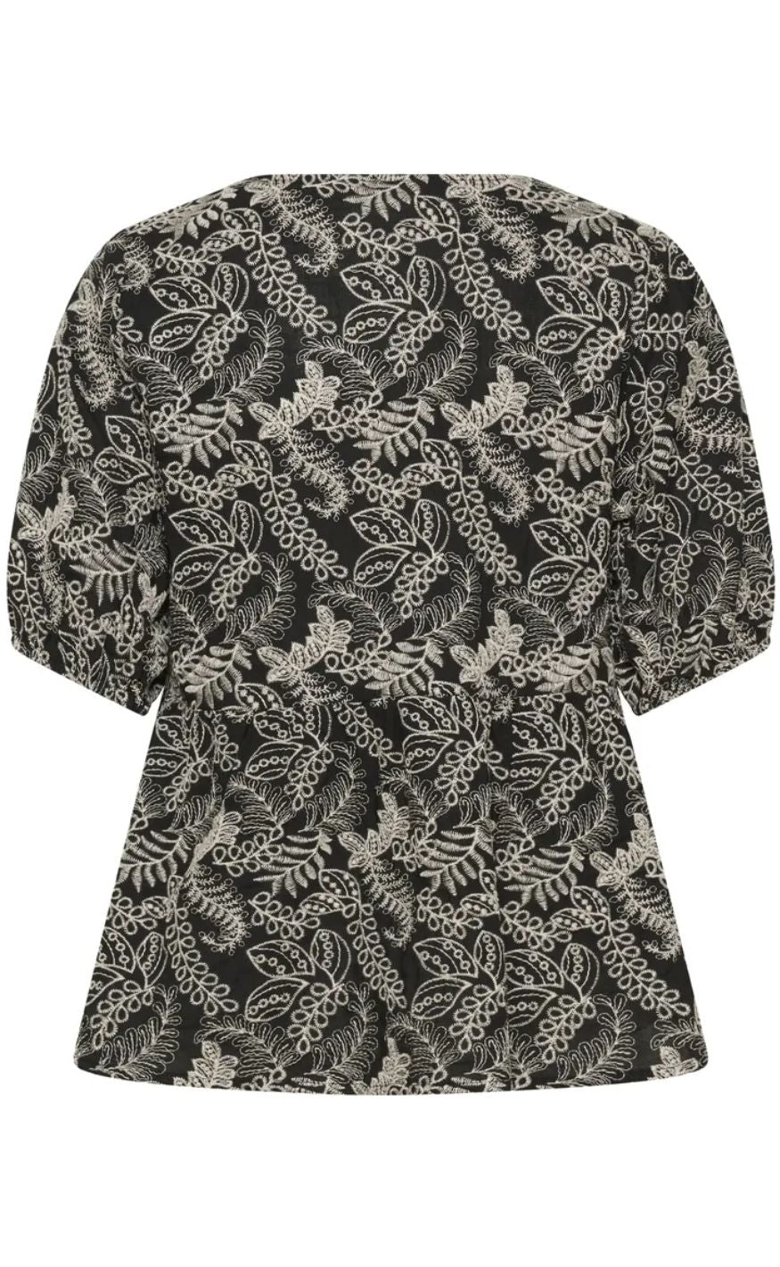 Culture Bluse - Taylar - Black/Whitecap